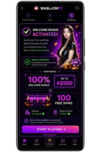 Claim the welcome bonus Waboom77